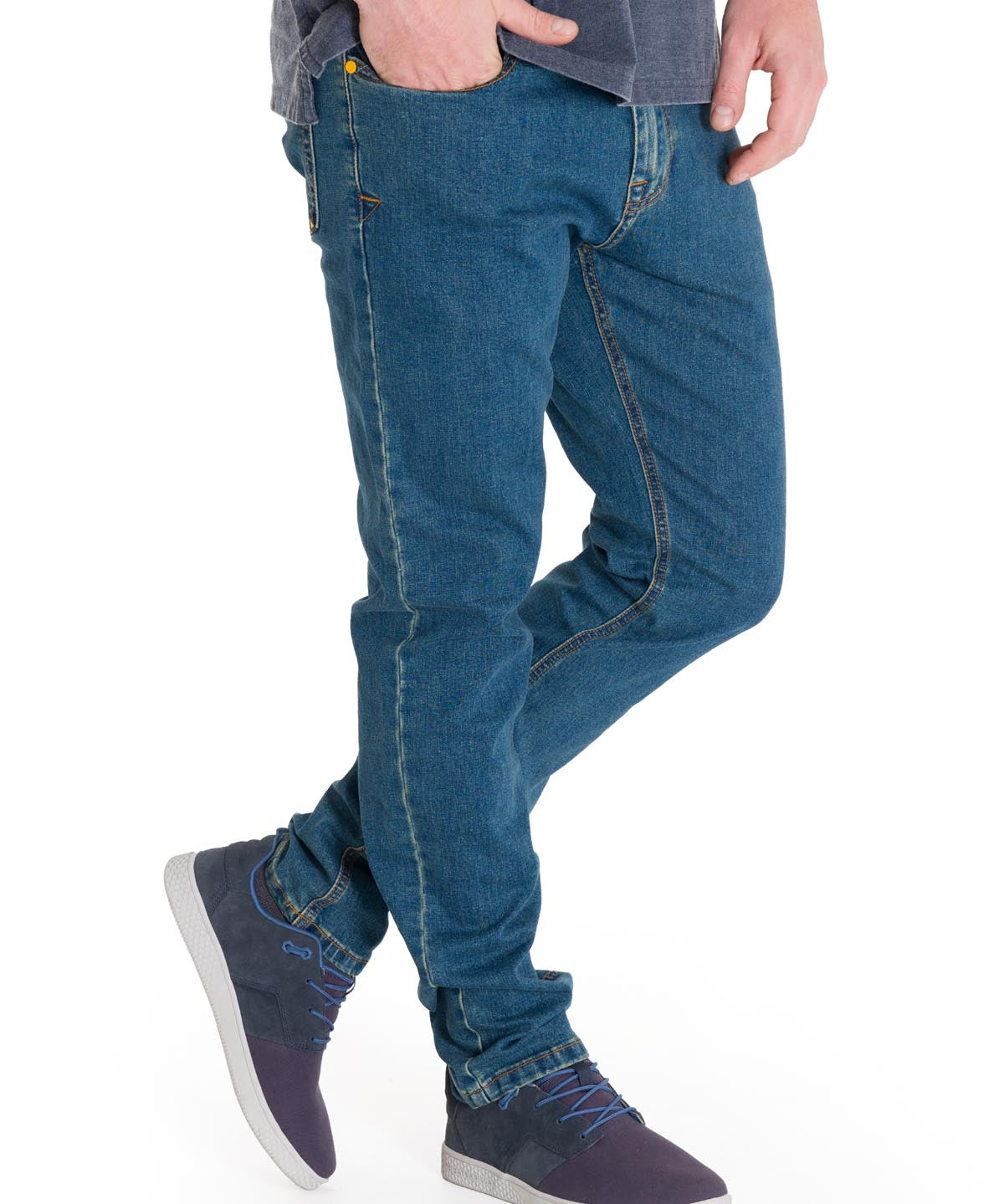 Jeans Denim Hombre Triblend Stretch Denim Skinny Azul Cat