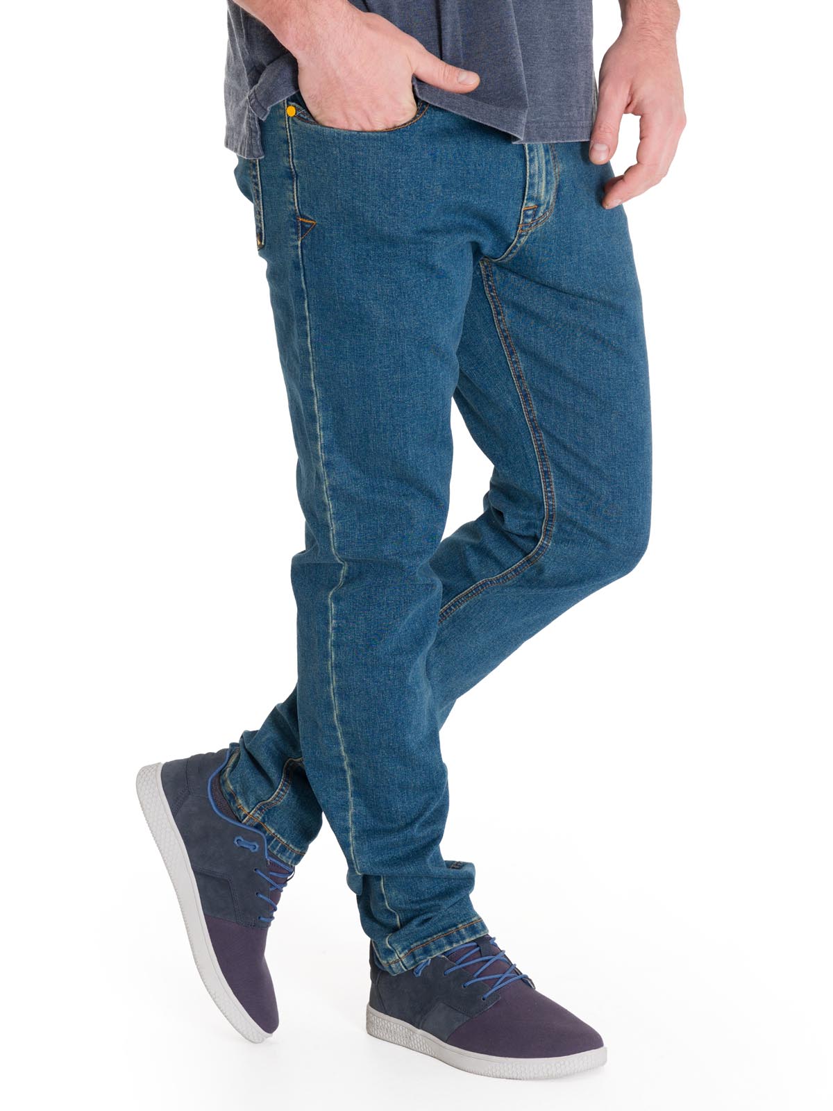 Jeans Denim Hombre Triblend Stretch Denim Skinny Azul Cat