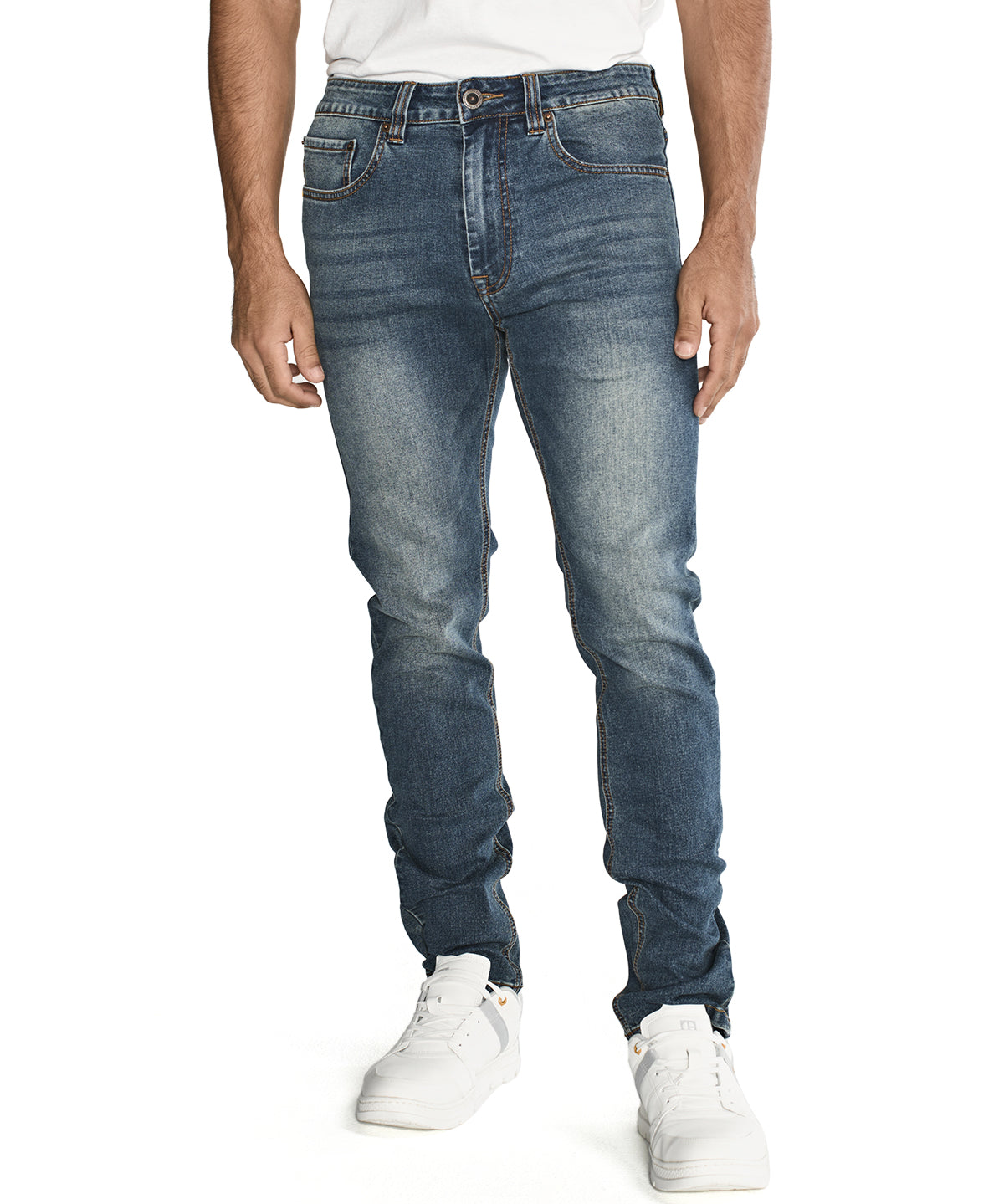 Jeans Casual Hombre Triblend Stretch Denim Skinny Azul Cat