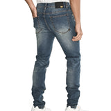 Jeans Casual Hombre Triblend Stretch Denim Skinny Azul Cat