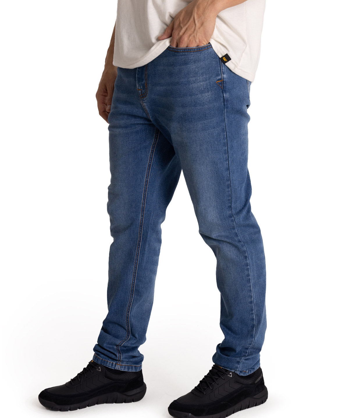 Jeans Stretch Hombre Denim Skinny Azul CAT