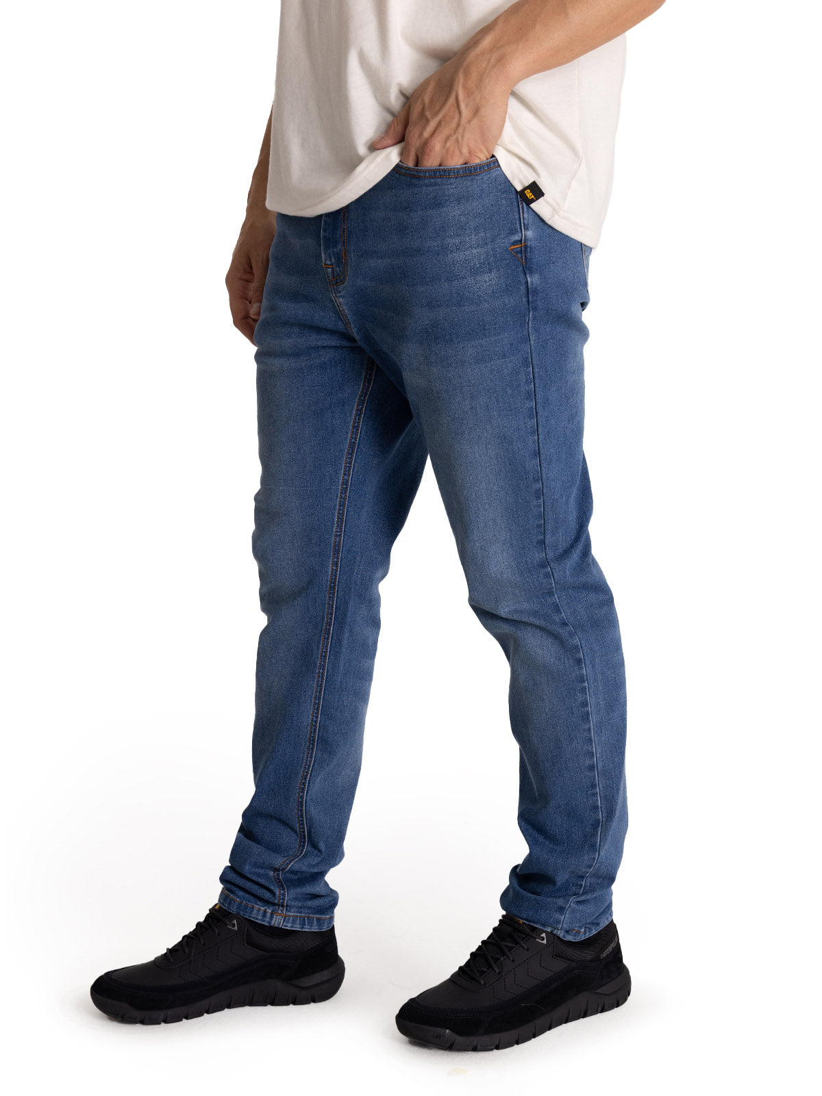 Jeans Stretch Hombre Denim Skinny Azul CAT