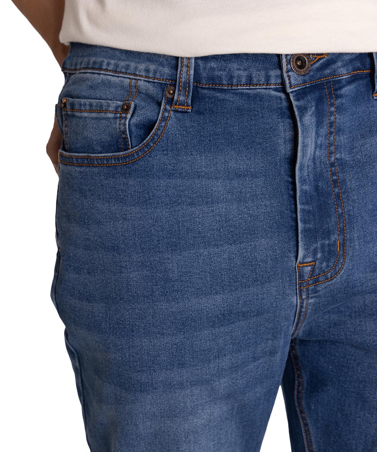 Jeans Stretch Hombre Denim Skinny Azul CAT