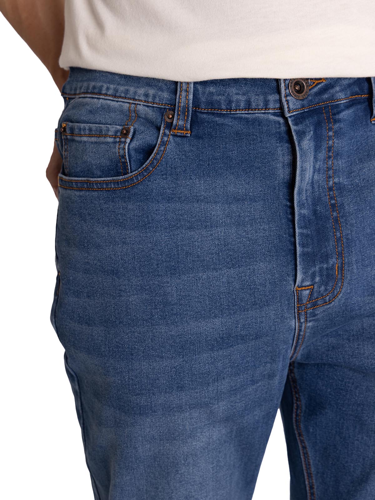 Jeans Stretch Hombre Denim Skinny Azul CAT