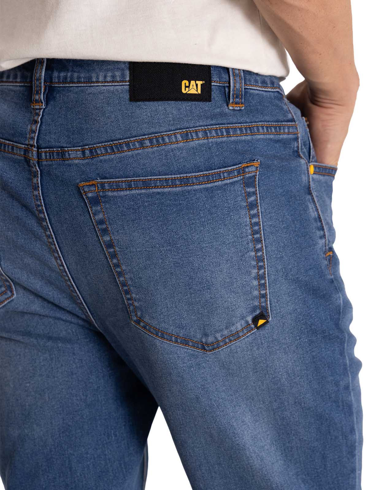 Jeans Stretch Hombre Denim Skinny Azul CAT