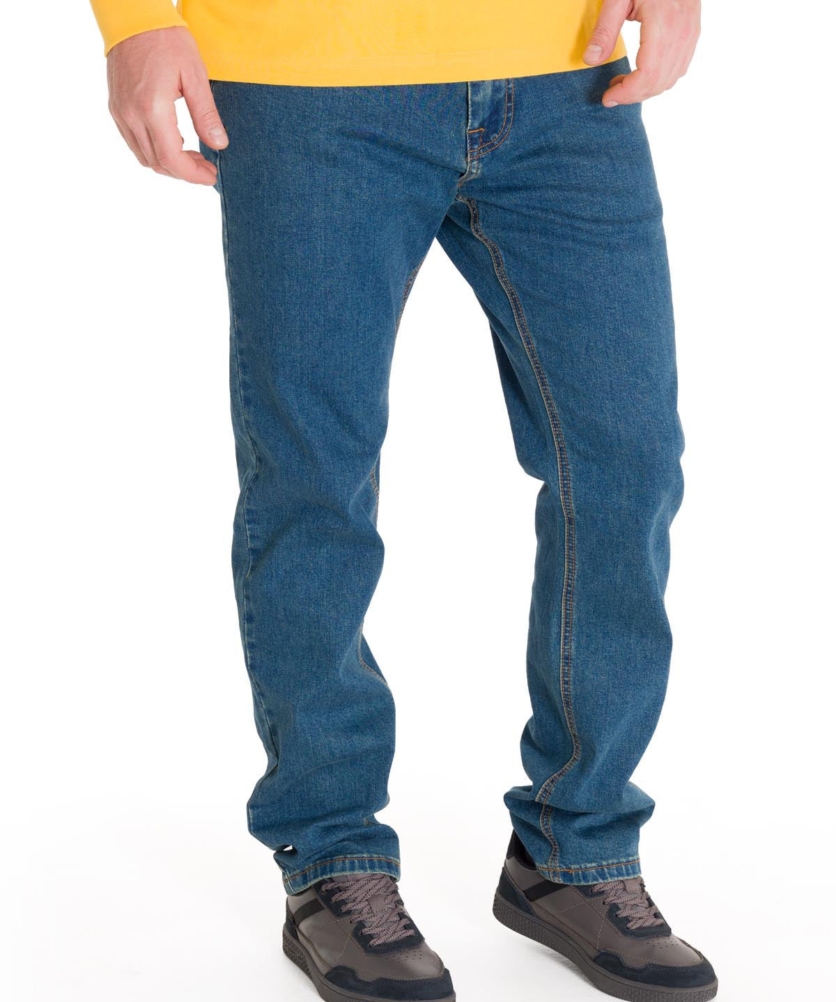 Jeans Casual Hombre Triblend Stretch Denim Slim Azul Cat