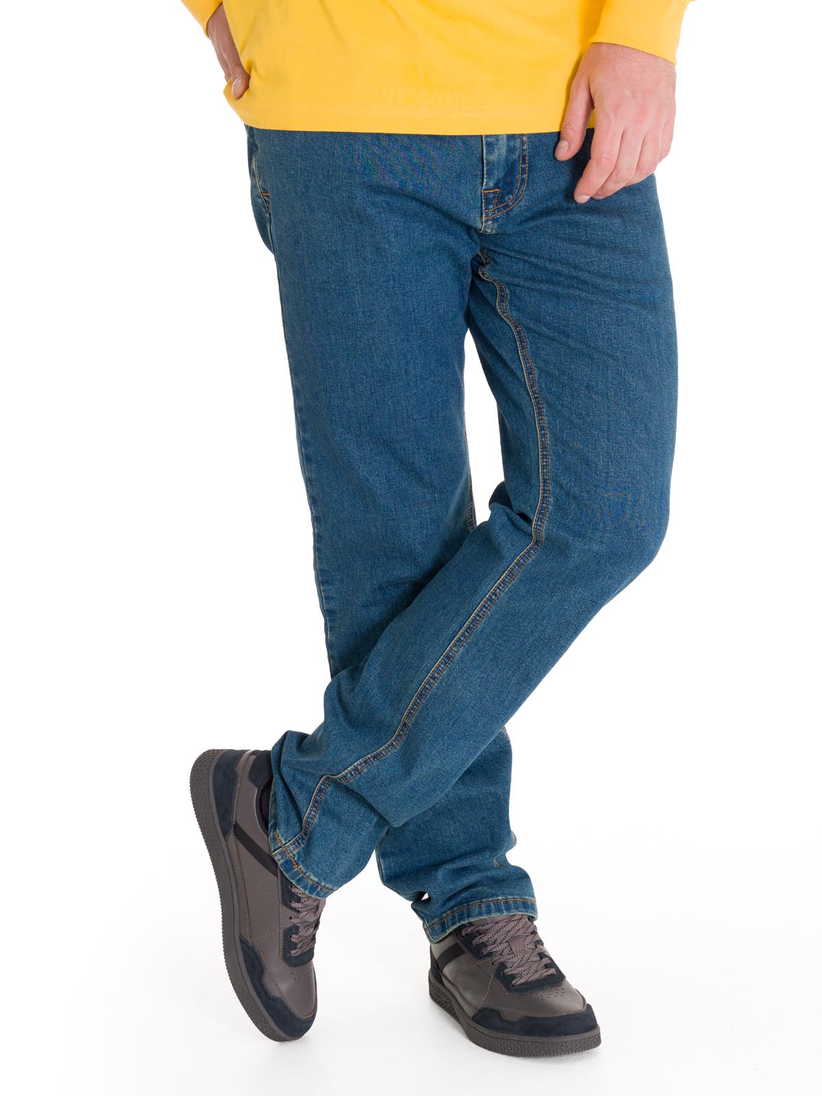Jeans Casual Hombre Triblend Stretch Denim Slim Azul Cat