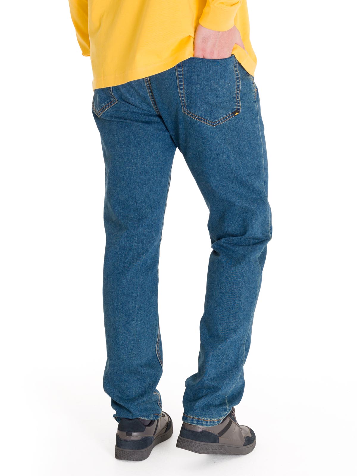 Jeans Casual Hombre Triblend Stretch Denim Slim Azul Cat
