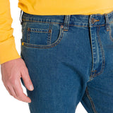 Jeans Casual Hombre Triblend Stretch Denim Slim Azul Cat
