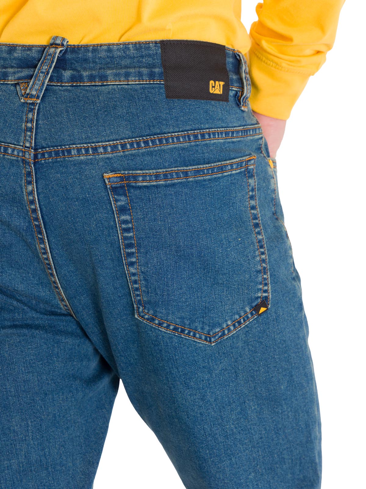 Jeans Casual Hombre Triblend Stretch Denim Slim Azul Cat