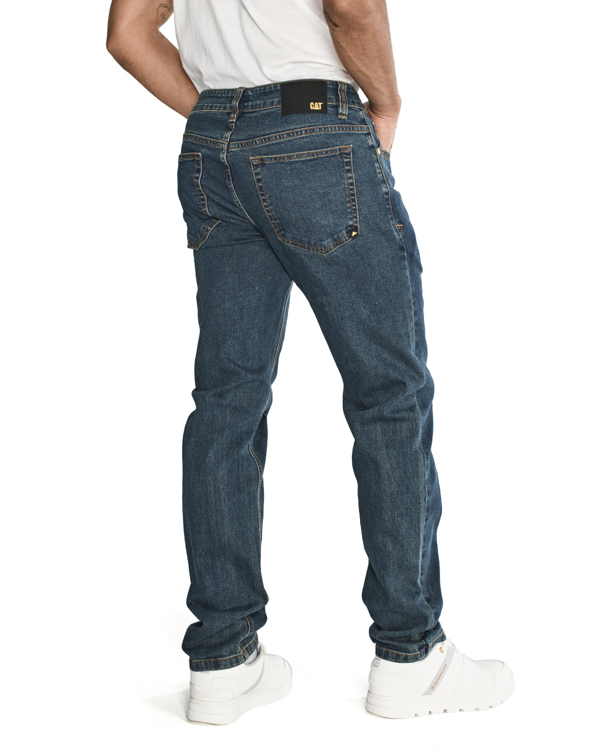Jeans Casual Hombre Triblend Stretch Denim Slim Azul Cat