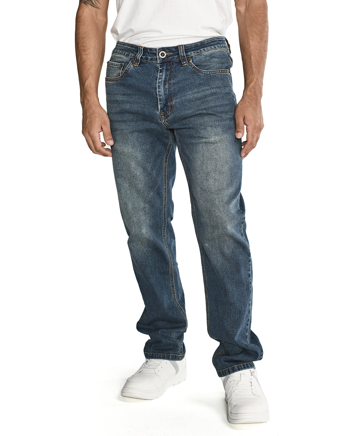 Jeans Casual Hombre Triblend Stretch Denim Slim Azul Cat