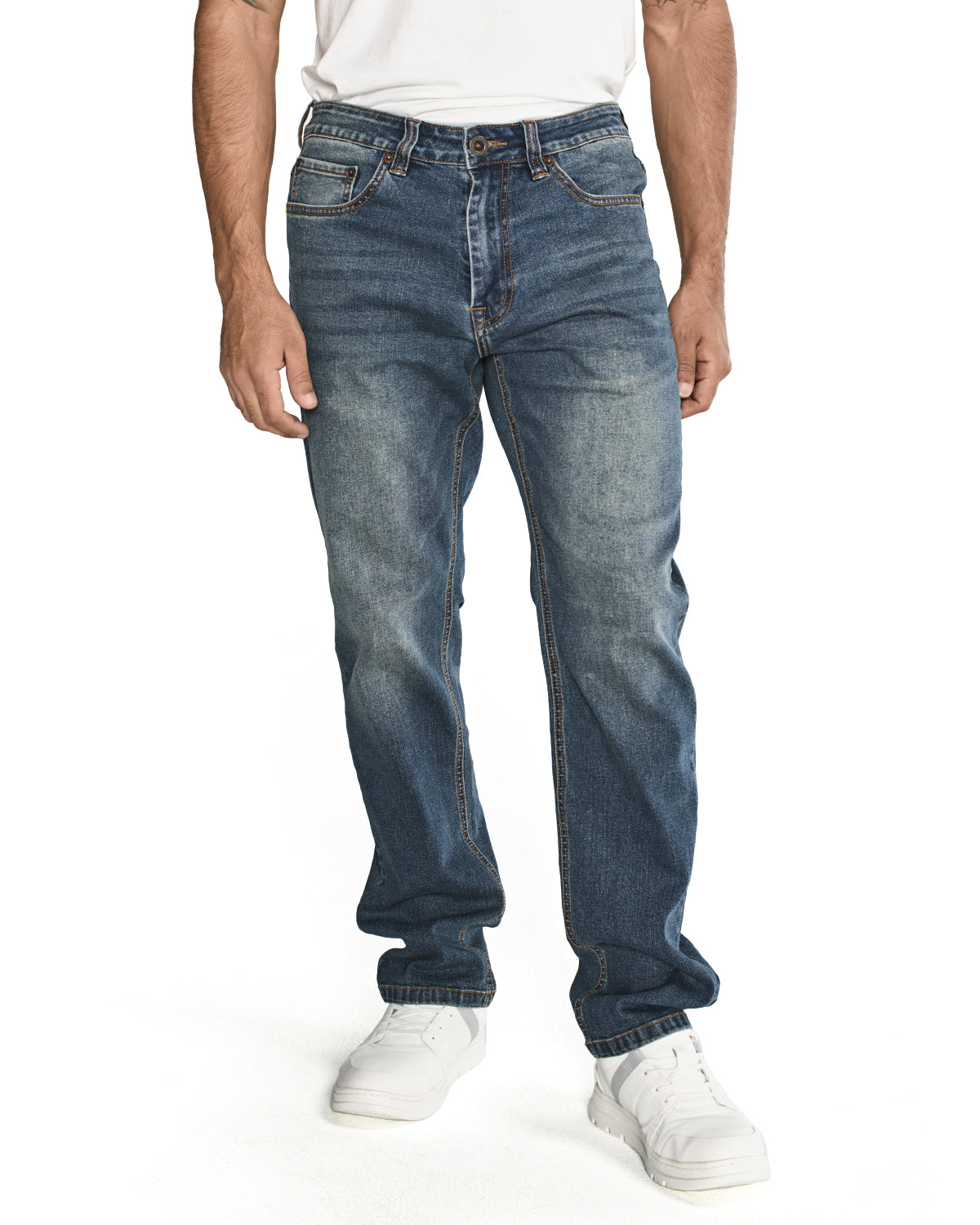 Jeans Casual Hombre Triblend Stretch Denim Slim Azul Cat