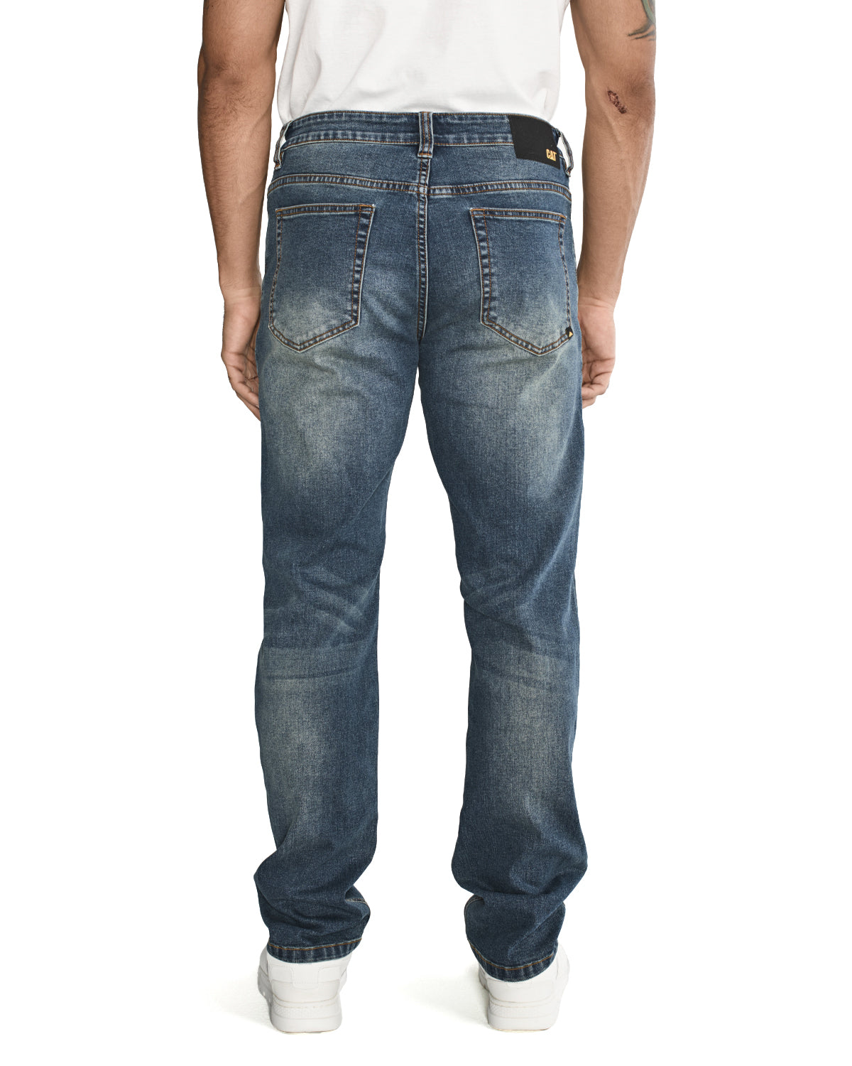 Jeans Casual Hombre Triblend Stretch Denim Slim Azul Cat