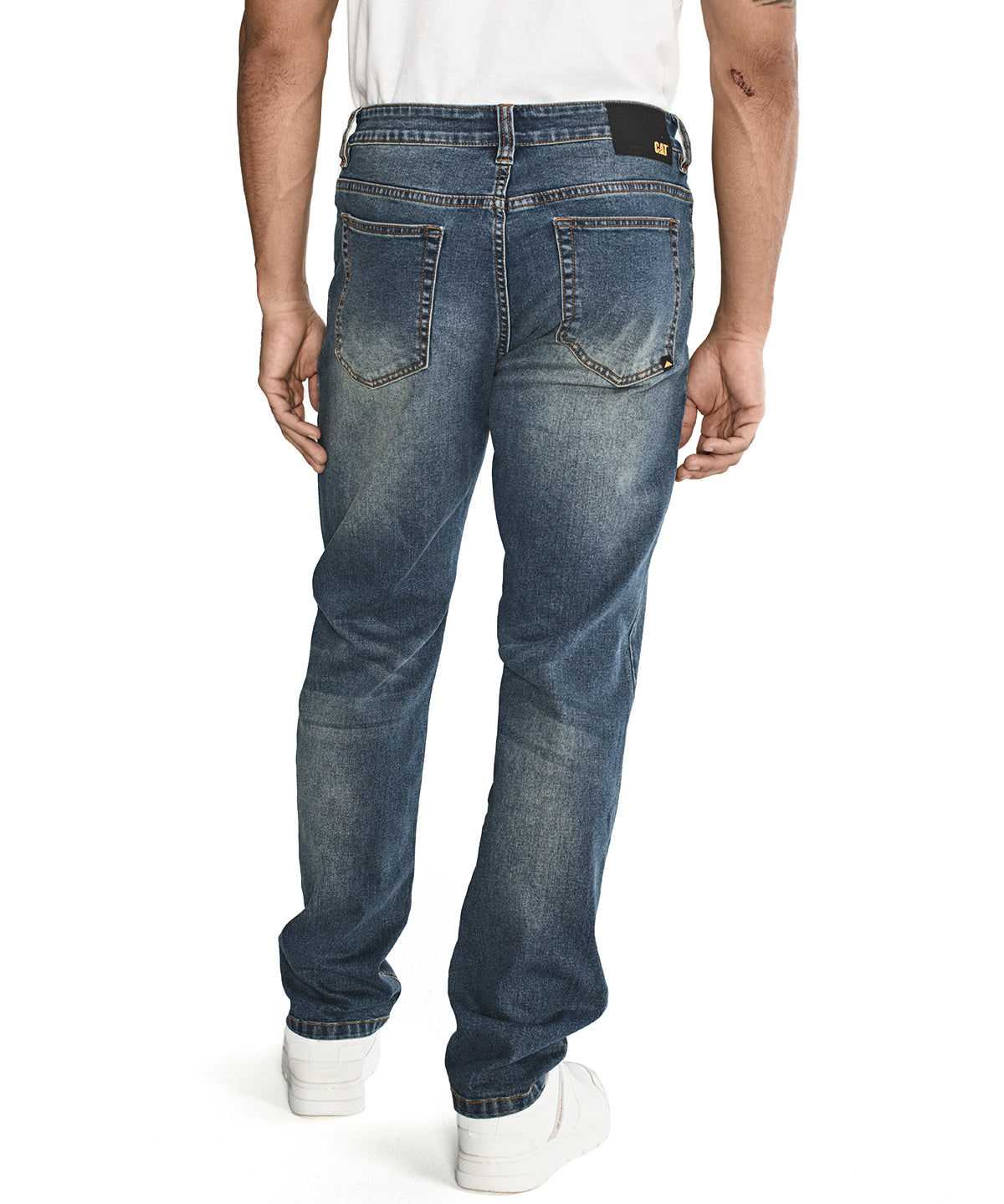 Jeans Casual Hombre Triblend Stretch Denim Slim Azul Cat