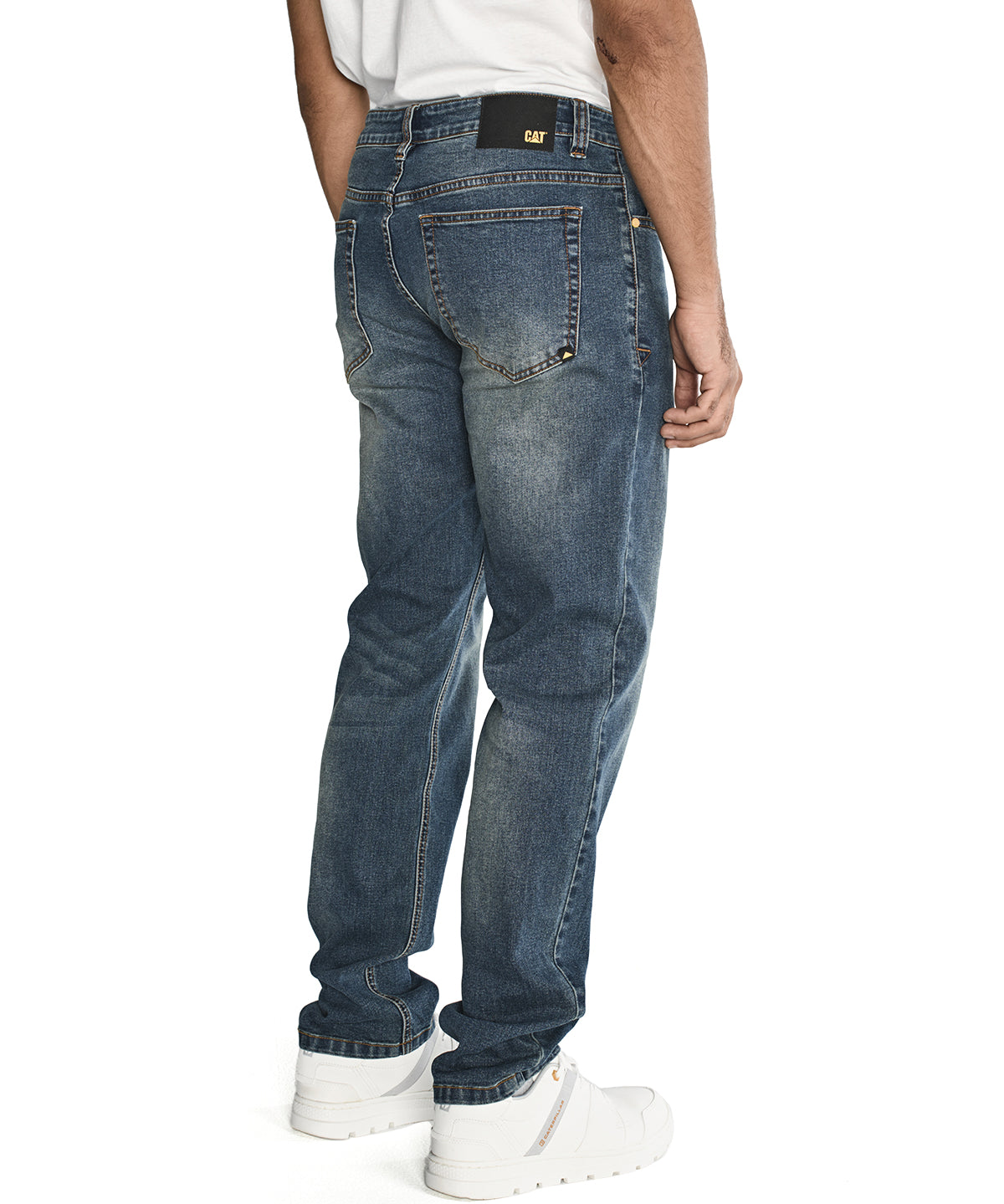 Jeans Casual Hombre Triblend Stretch Denim Slim Azul Cat