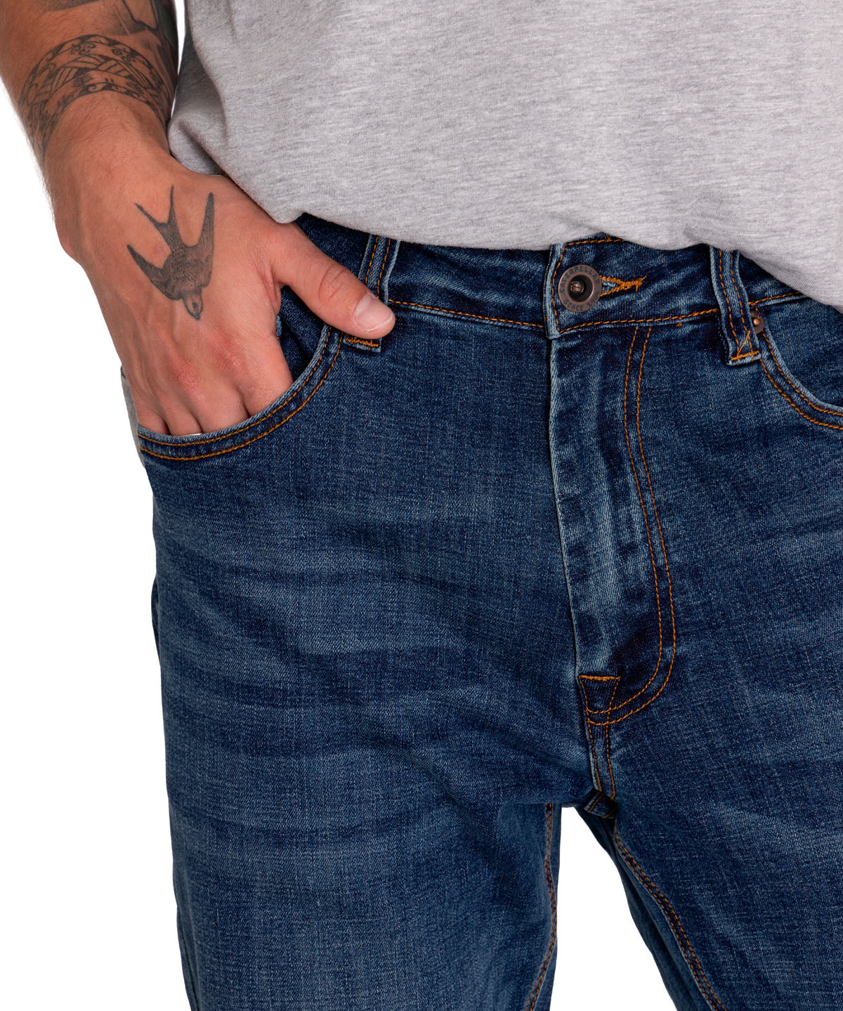 Jeans Denim Hombre Triblend Stretch Denim Slim Azul Cat