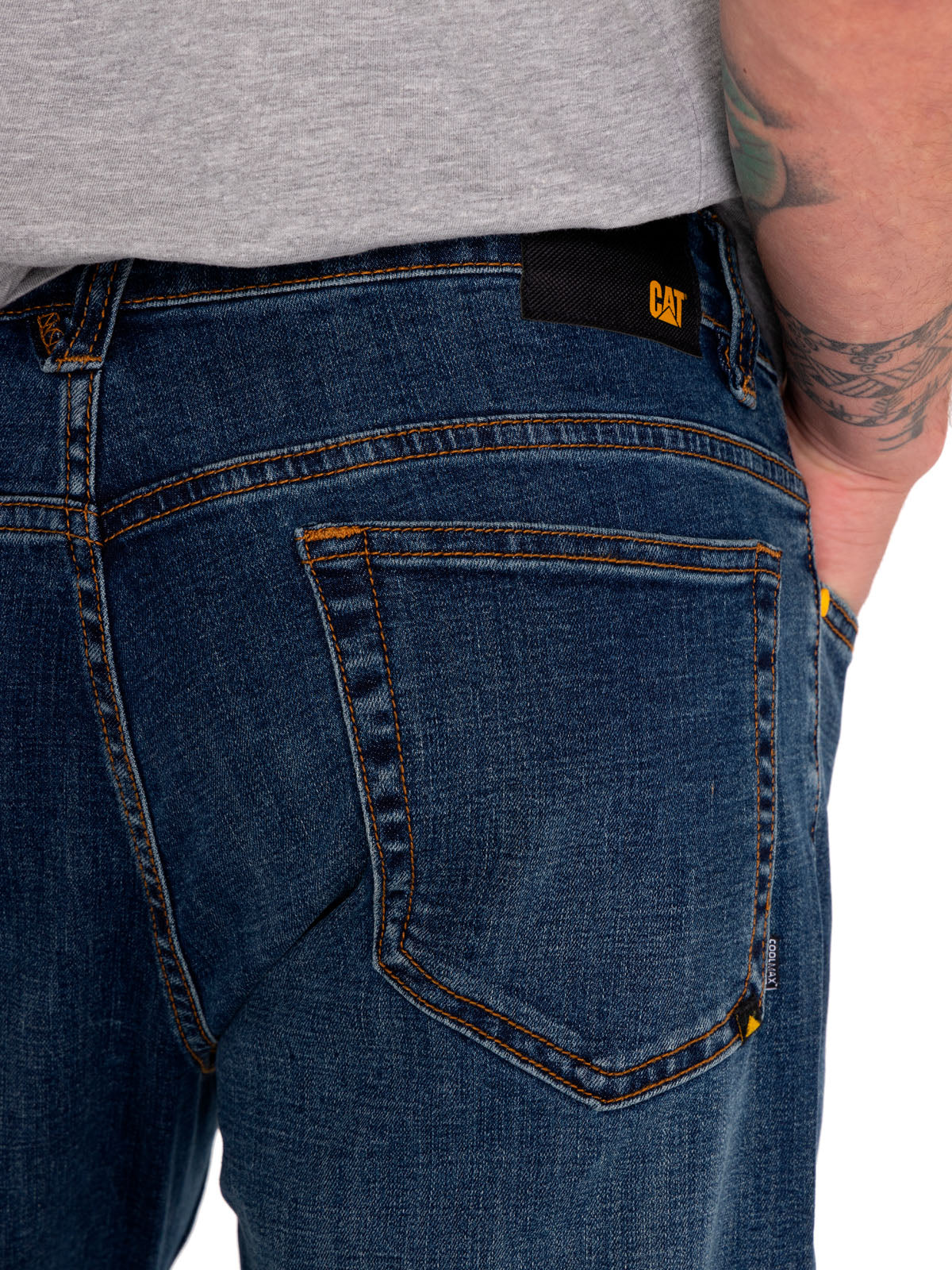 Jeans Denim Hombre Triblend Stretch Denim Slim Azul Cat