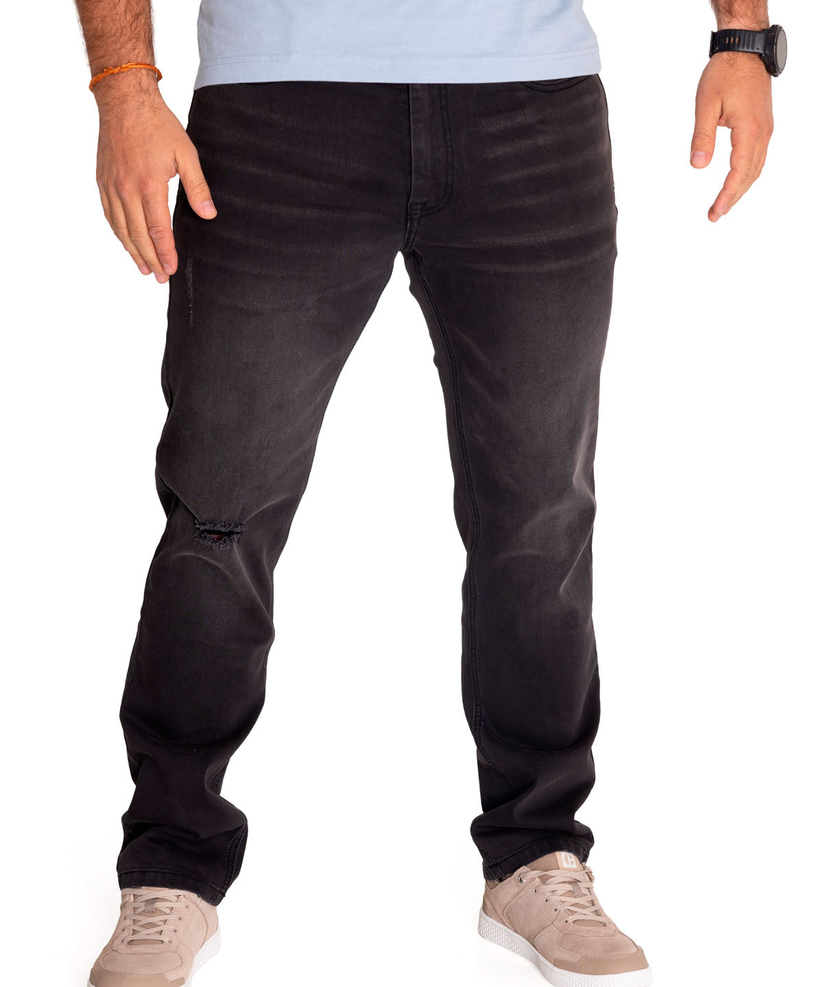 Jeans Casual Hombre Triblend Stretch Denim Slim Gris Cat