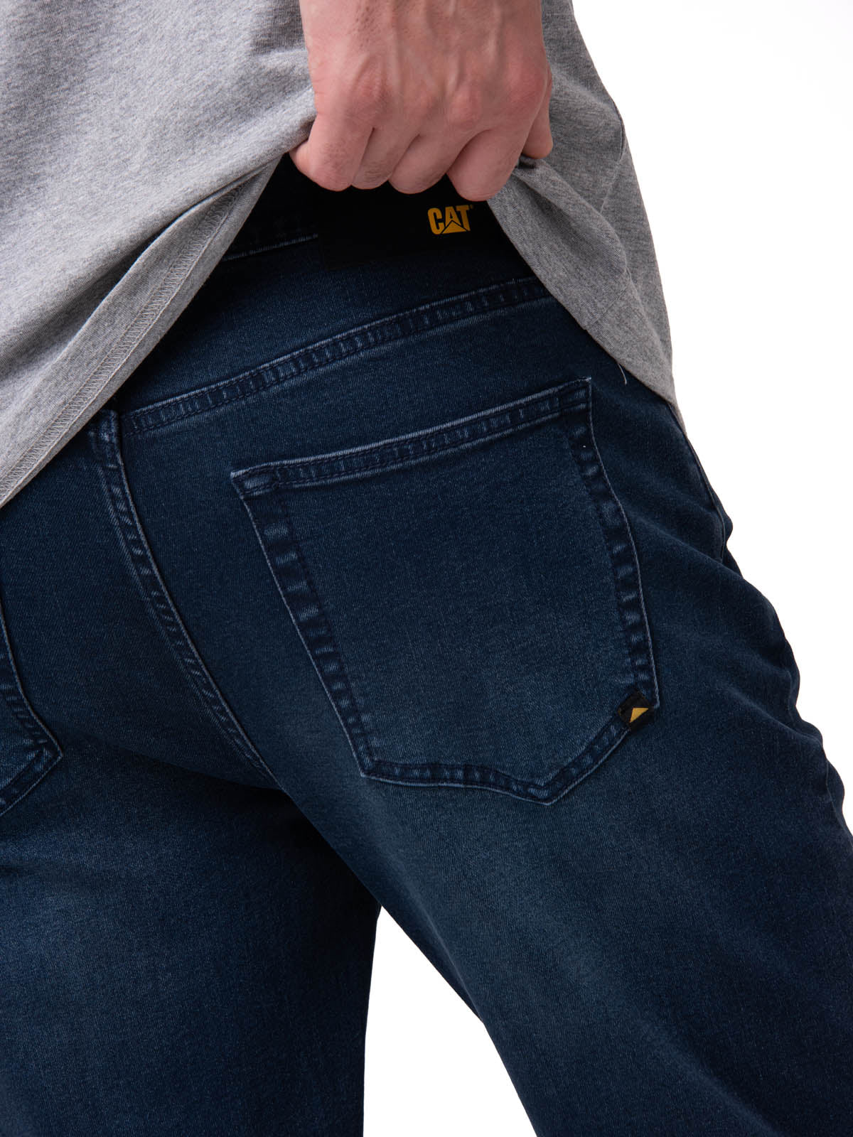 Jeans Slim Hombre Triblend Stretch Azul Oscuro Cat