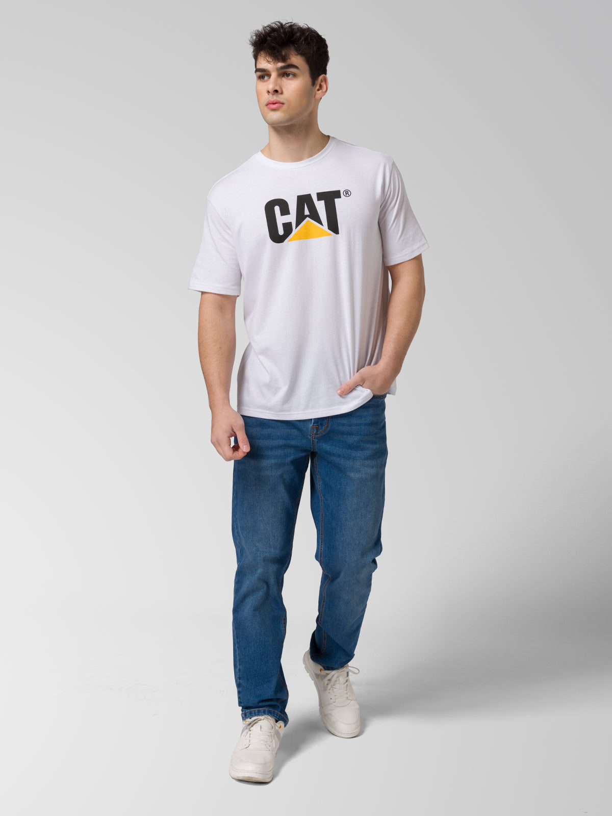 Jeans Stretch Hombre Denim Straight Negro CAT