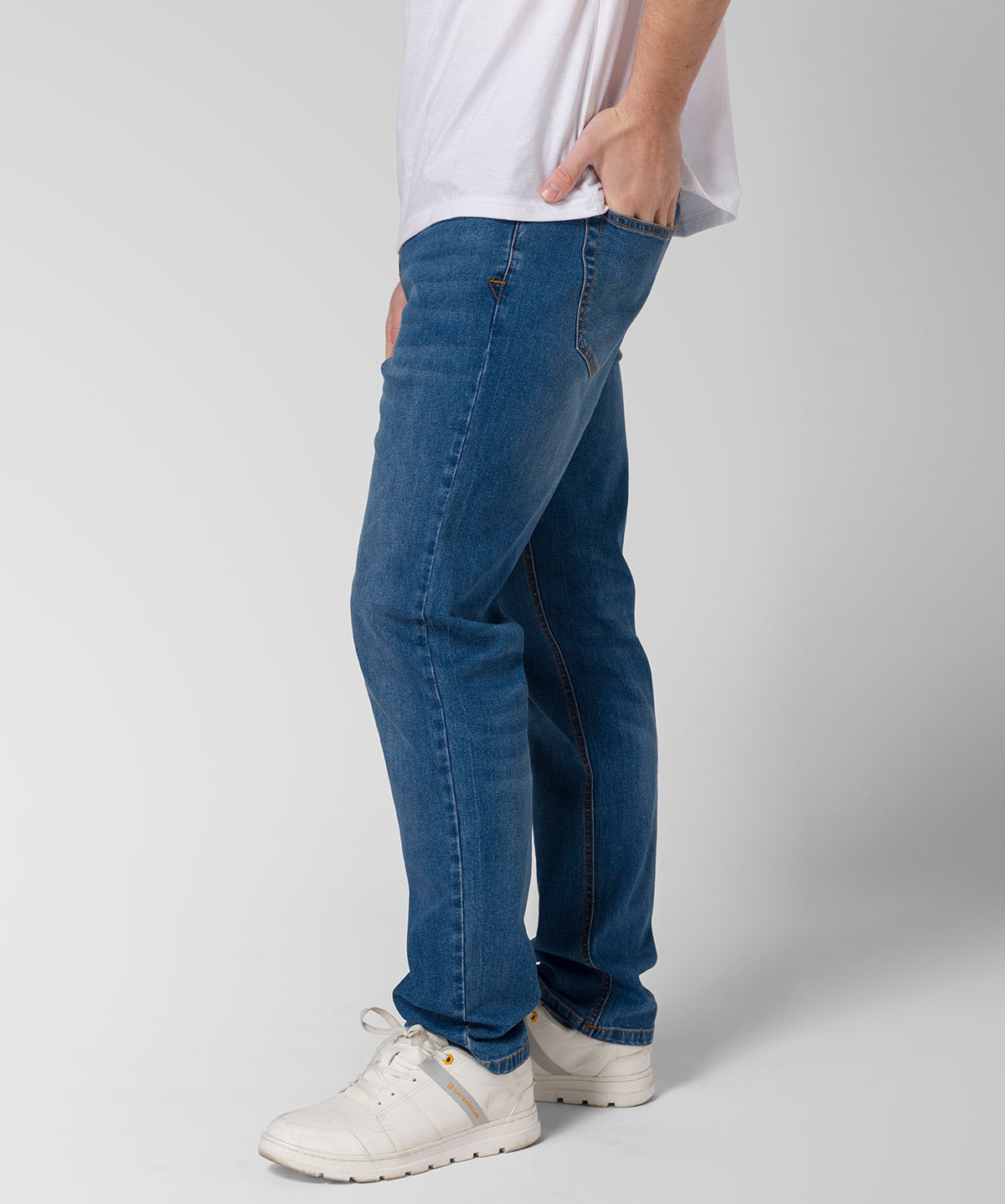 Jeans Stretch Hombre Denim Straight Negro CAT