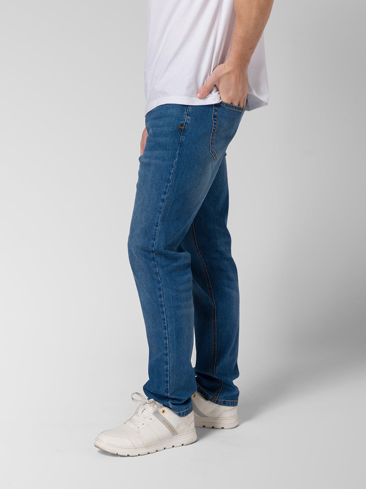 Jeans Stretch Hombre Denim Straight Negro CAT