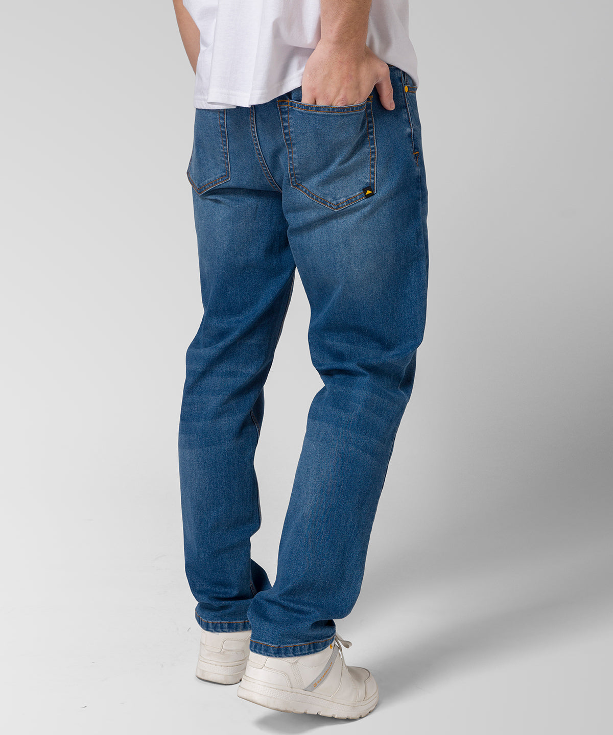 Jeans Stretch Hombre Denim Straight Negro CAT