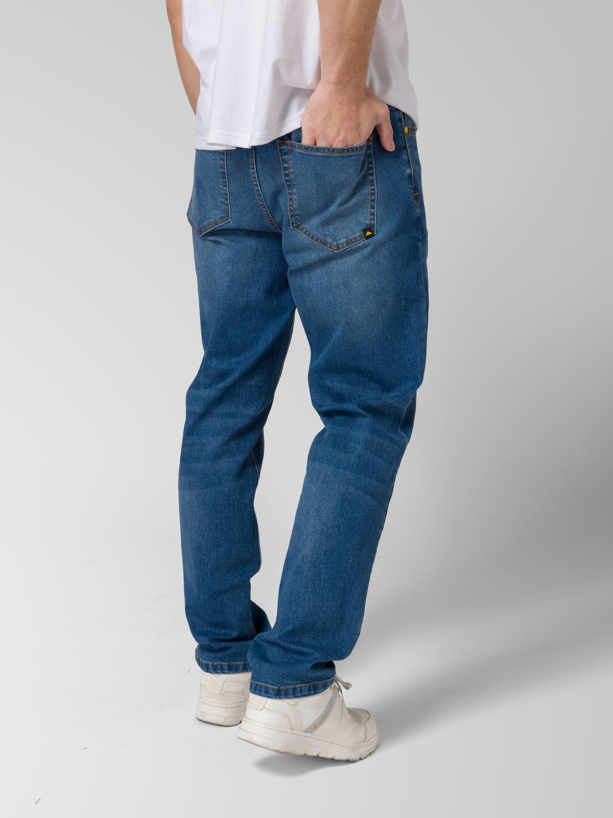 Jeans Stretch Hombre Denim Straight Negro CAT