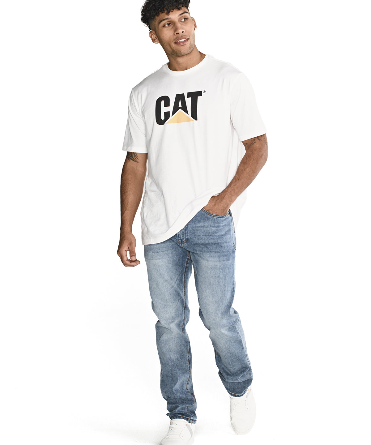 Jeans Denim Hombre Triblend Stretch Denim Slim Gris Cat