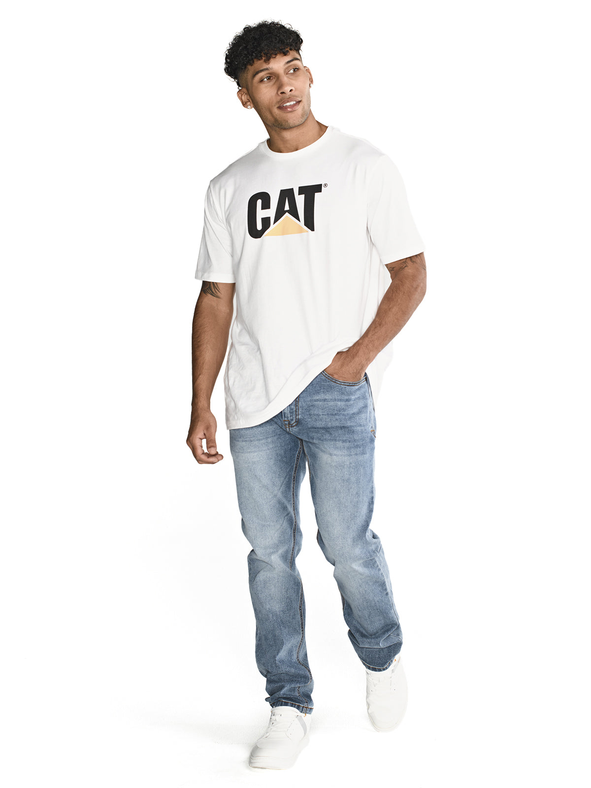 Jeans Denim Hombre Triblend Stretch Denim Slim Gris Cat