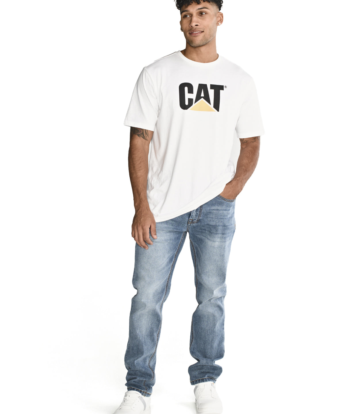 Jeans Denim Hombre Triblend Stretch Denim Slim Gris Cat