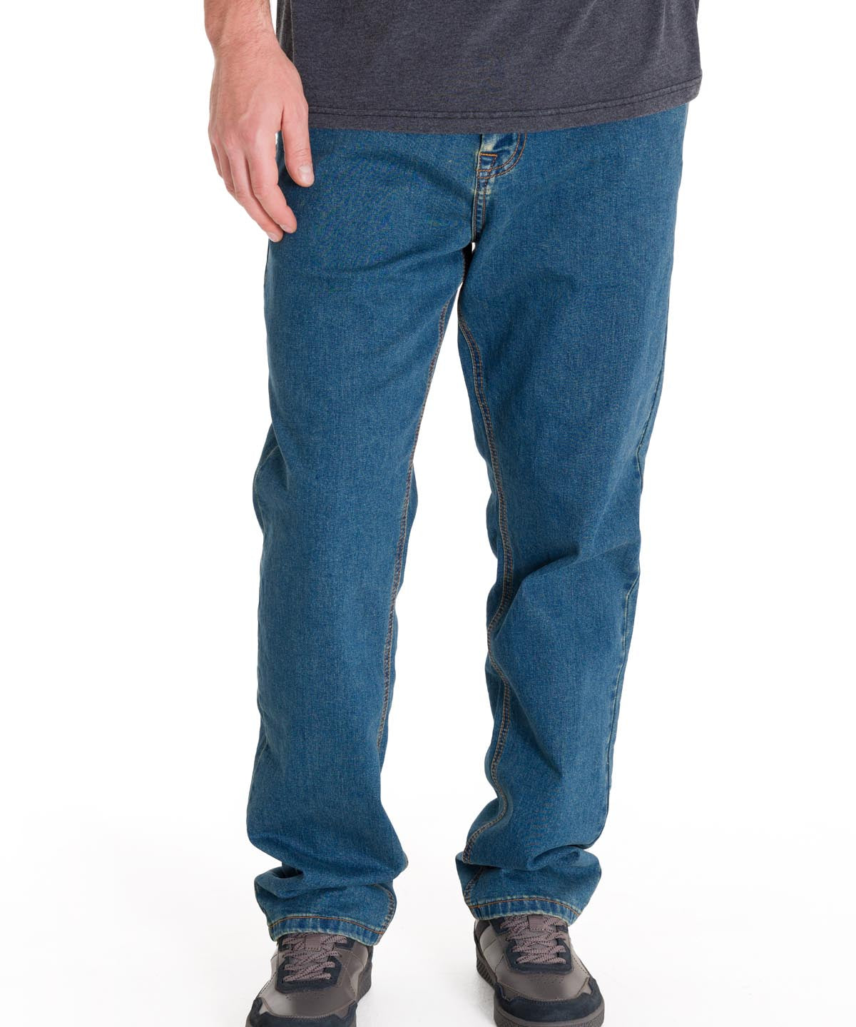 Jeans Casual Hombre Triblend Stretch Denim Straight Azul Cat