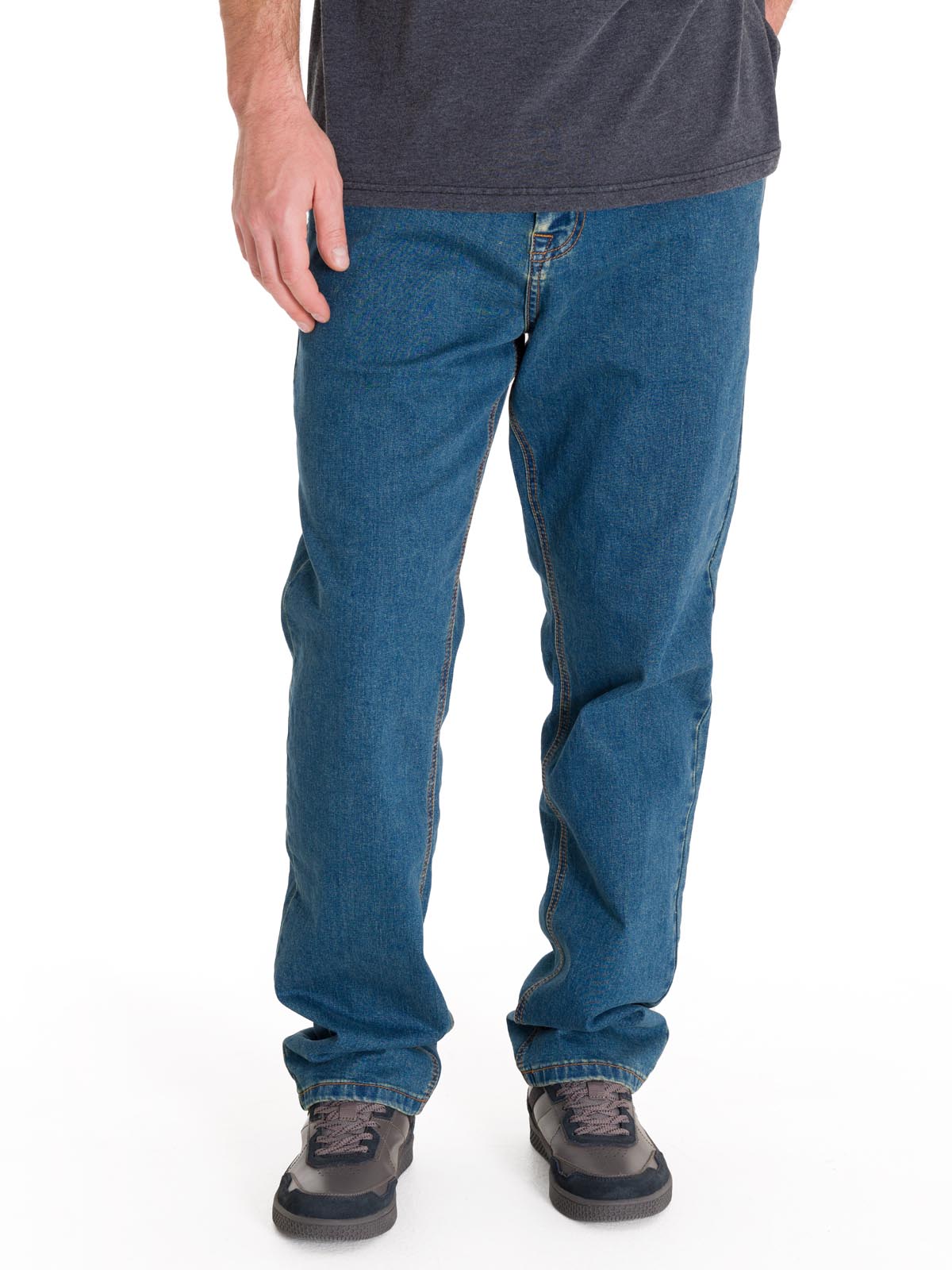 Jeans Casual Hombre Triblend Stretch Denim Straight Azul Cat