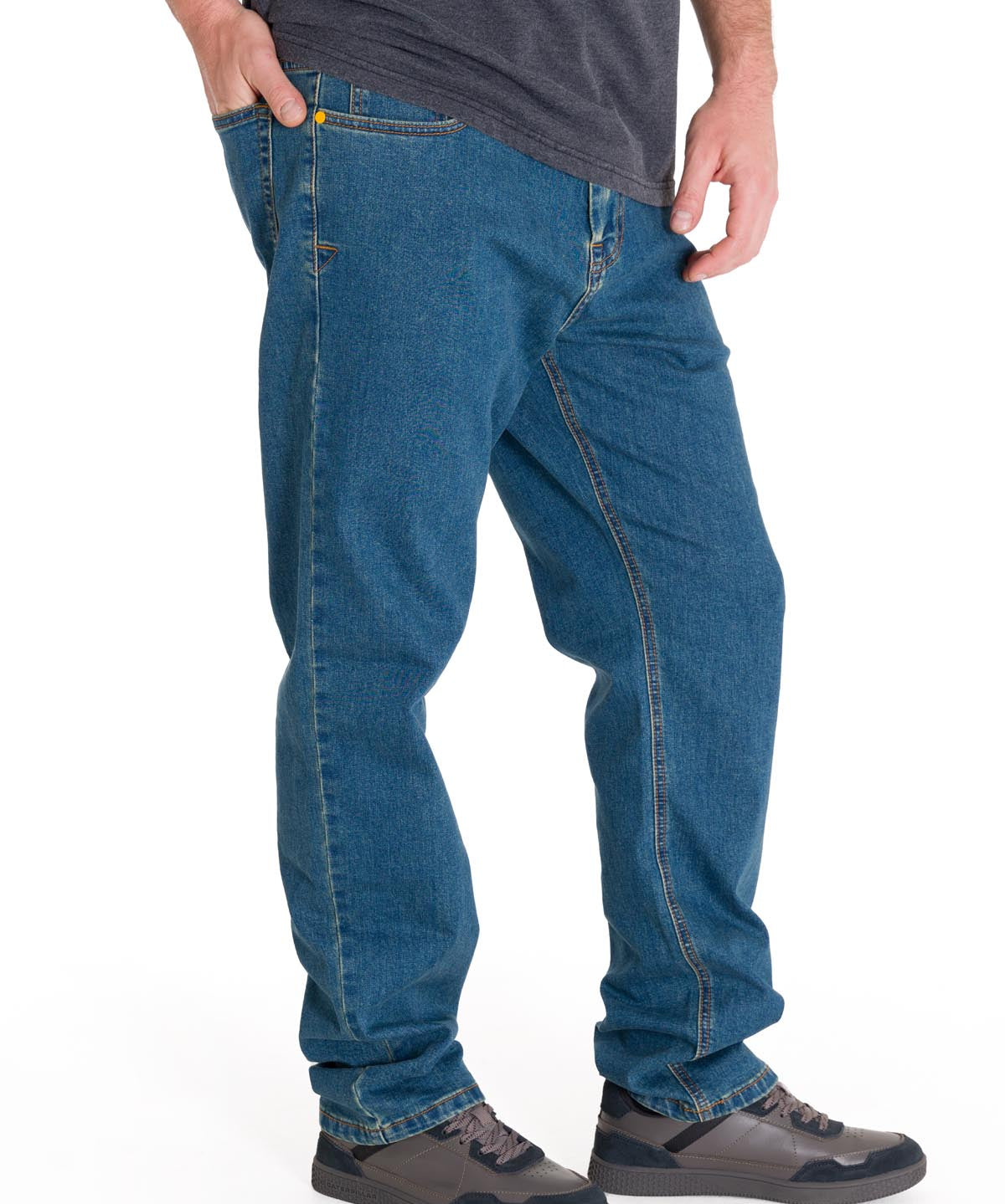 Jeans Casual Hombre Triblend Stretch Denim Straight Azul Cat