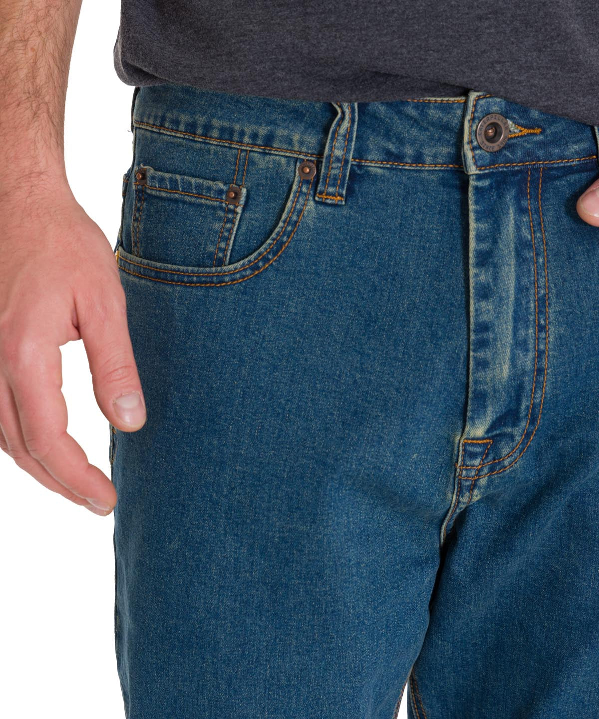 Jeans Casual Hombre Triblend Stretch Denim Straight Azul Cat