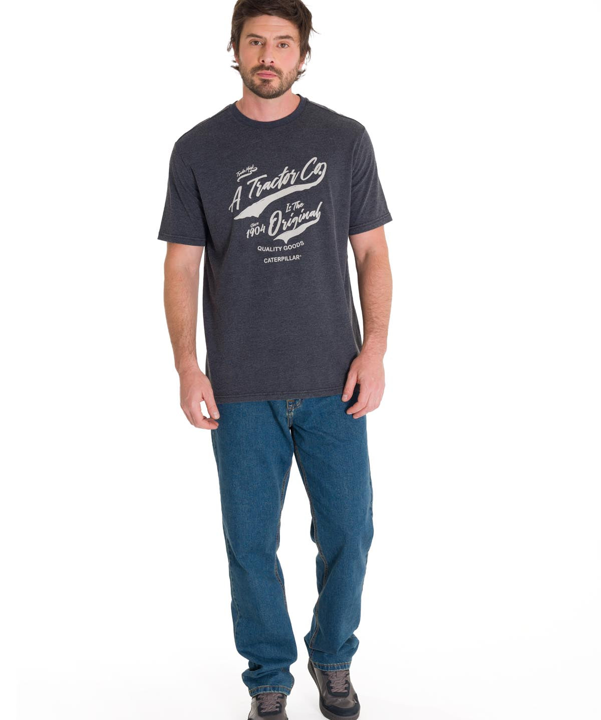 Jeans Casual Hombre Triblend Stretch Denim Straight Azul Cat