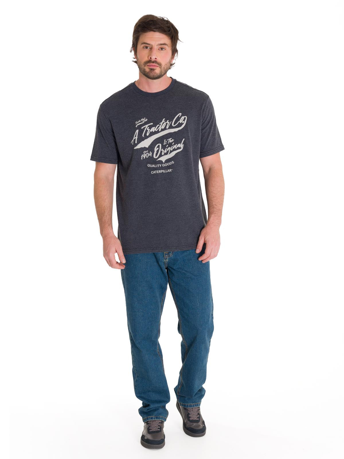 Jeans Casual Hombre Triblend Stretch Denim Straight Azul Cat