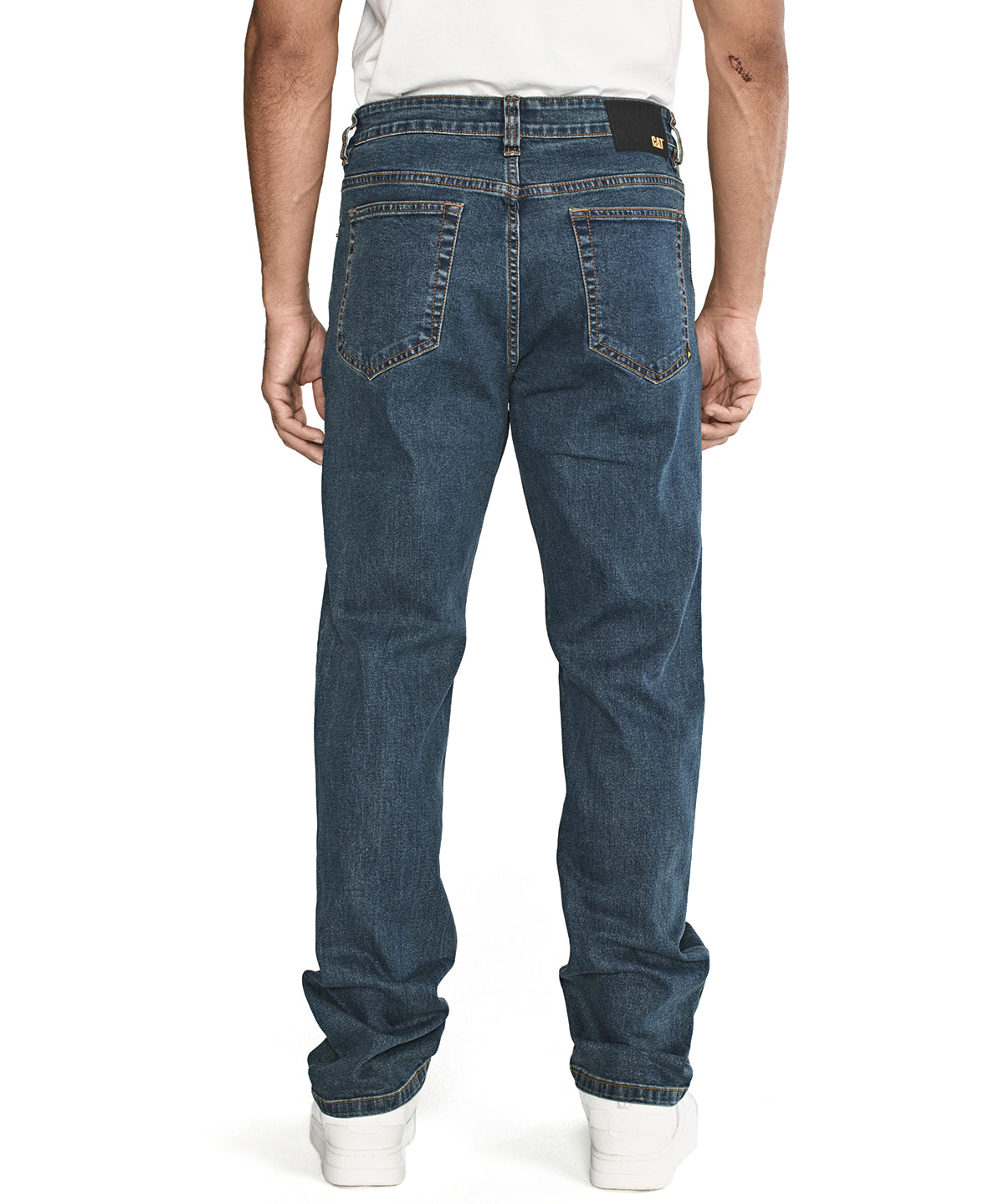 Jeans Casual Hombre Triblend Stretch Denim Straight Azul Cat