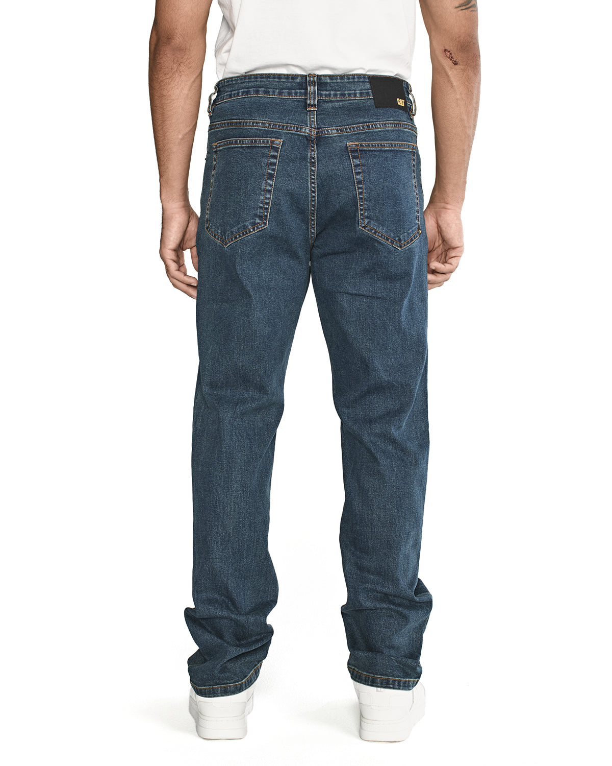 Jeans Casual Hombre Triblend Stretch Denim Straight Azul Cat