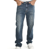 Jeans Casual Hombre Triblend Stretch Denim Straight Azul Cat