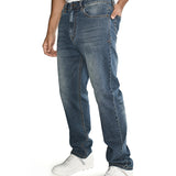 Jeans Casual Hombre Triblend Stretch Denim Straight Azul Cat