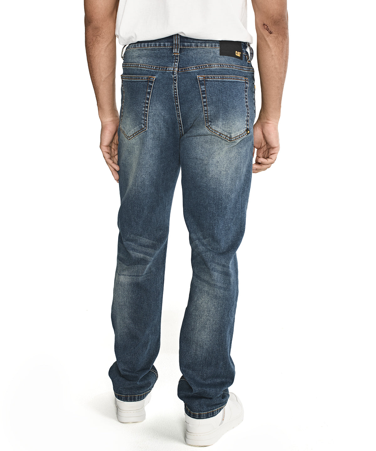 Jeans Casual Hombre Triblend Stretch Denim Straight Azul Cat