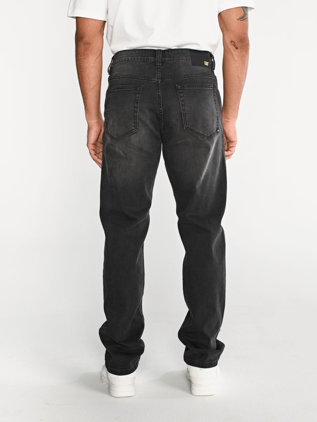 Jeans Rectos Hombre Tribllend Stretch Gris Cat