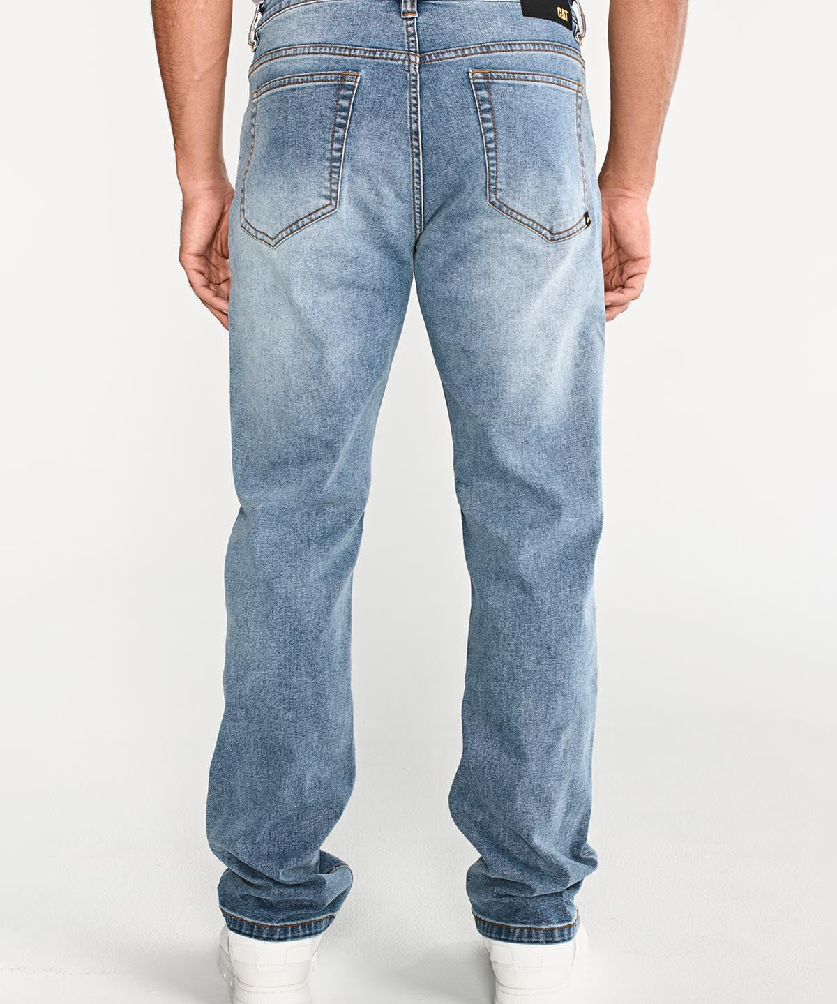 Jeans Rectos Hombre Tribllend Stretch Azul Claro Cat
