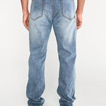 Jeans Rectos Hombre Tribllend Stretch Azul Claro Cat