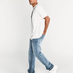 Jeans Rectos Hombre Tribllend Stretch Azul Claro Cat