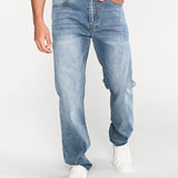 Jeans Rectos Hombre Tribllend Stretch Azul Claro Cat