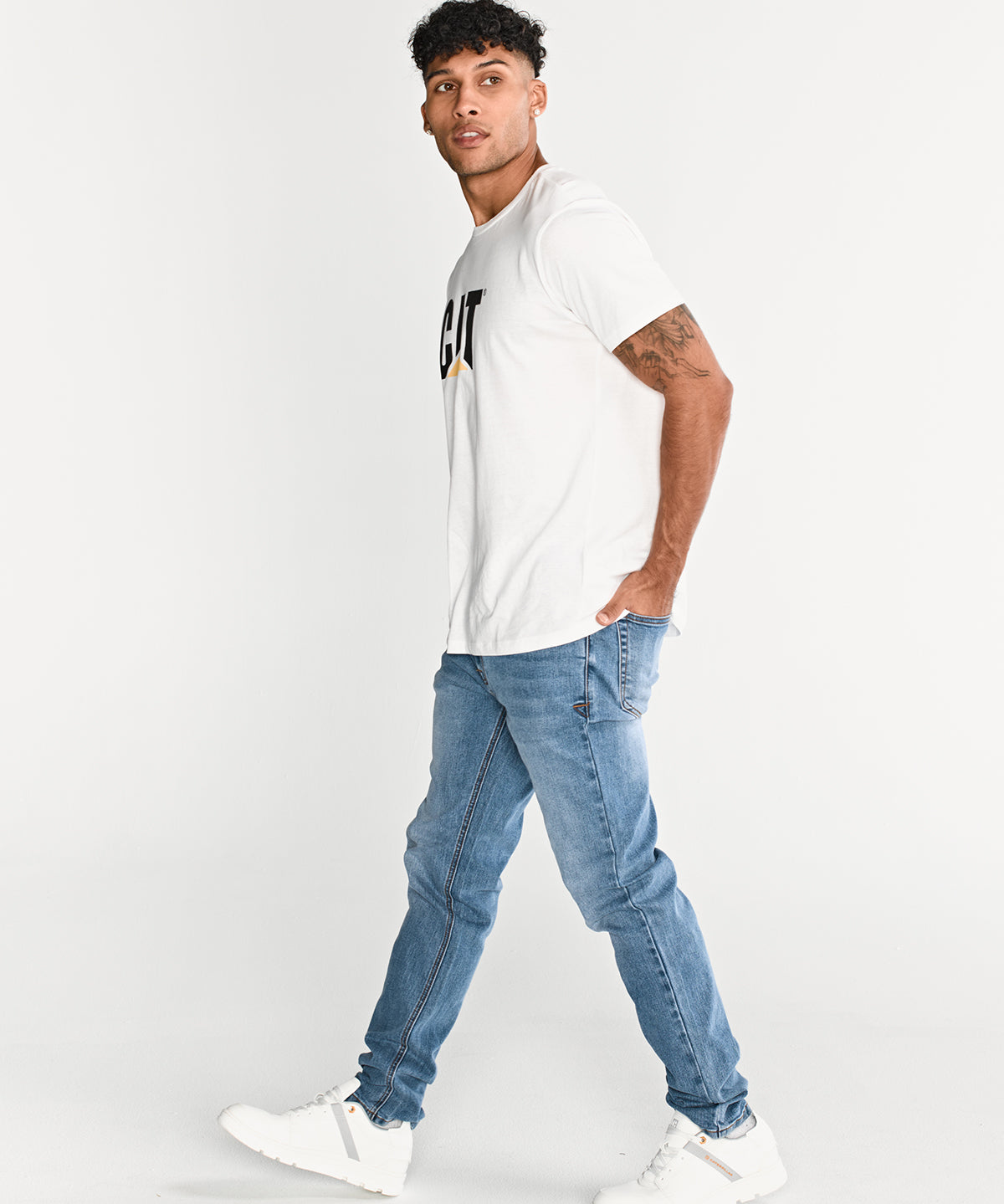 Jeans Hombre CAT Eco Stretch Slim Verde
