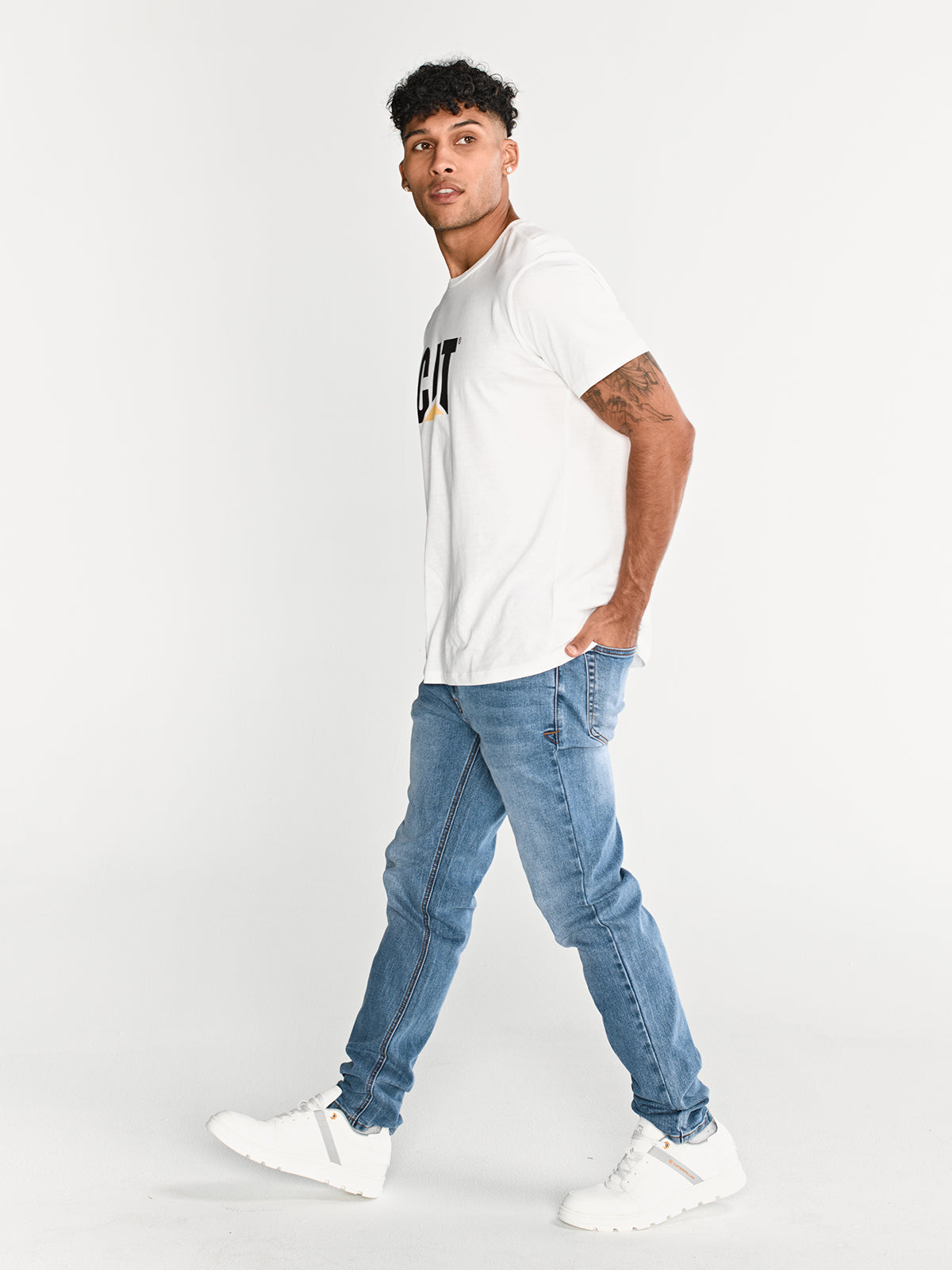 Jeans Hombre CAT Eco Stretch Slim Verde